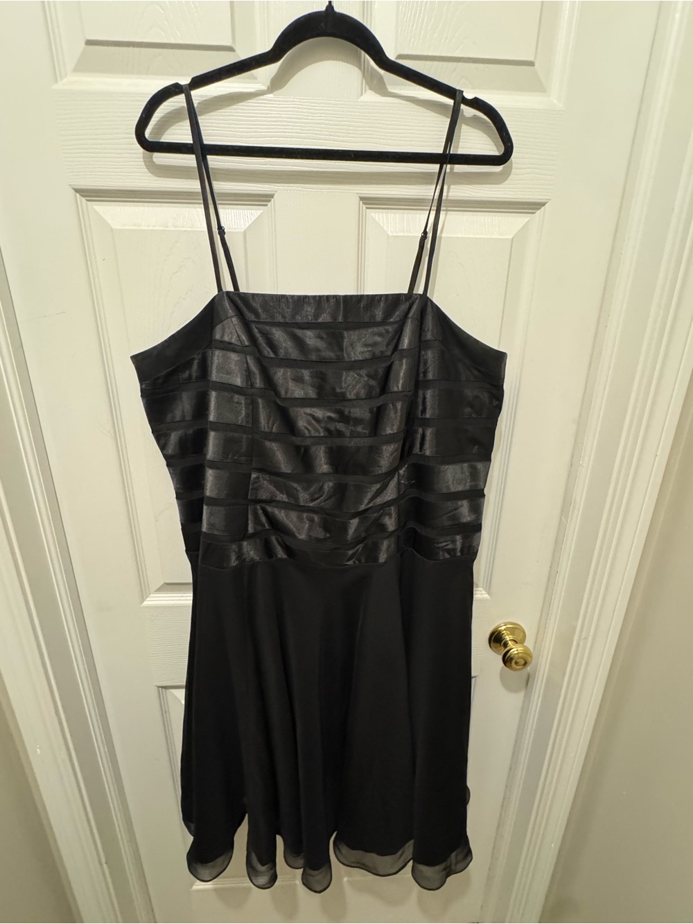 Lane Bryant Black Strappy A-Line Mini Dress